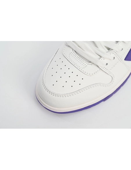 Off-White Out Of Office OOO Low Tops White Purple OMIA189F22LEA0010135