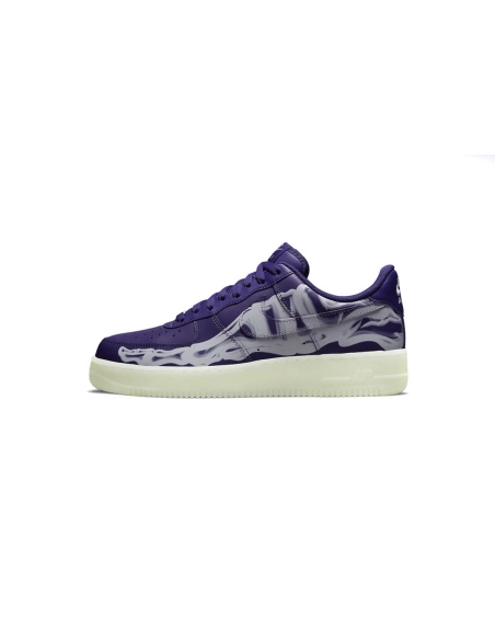 Nike Air Force 1 Low 07 QS Purple Skeleton Halloween CU8067-500