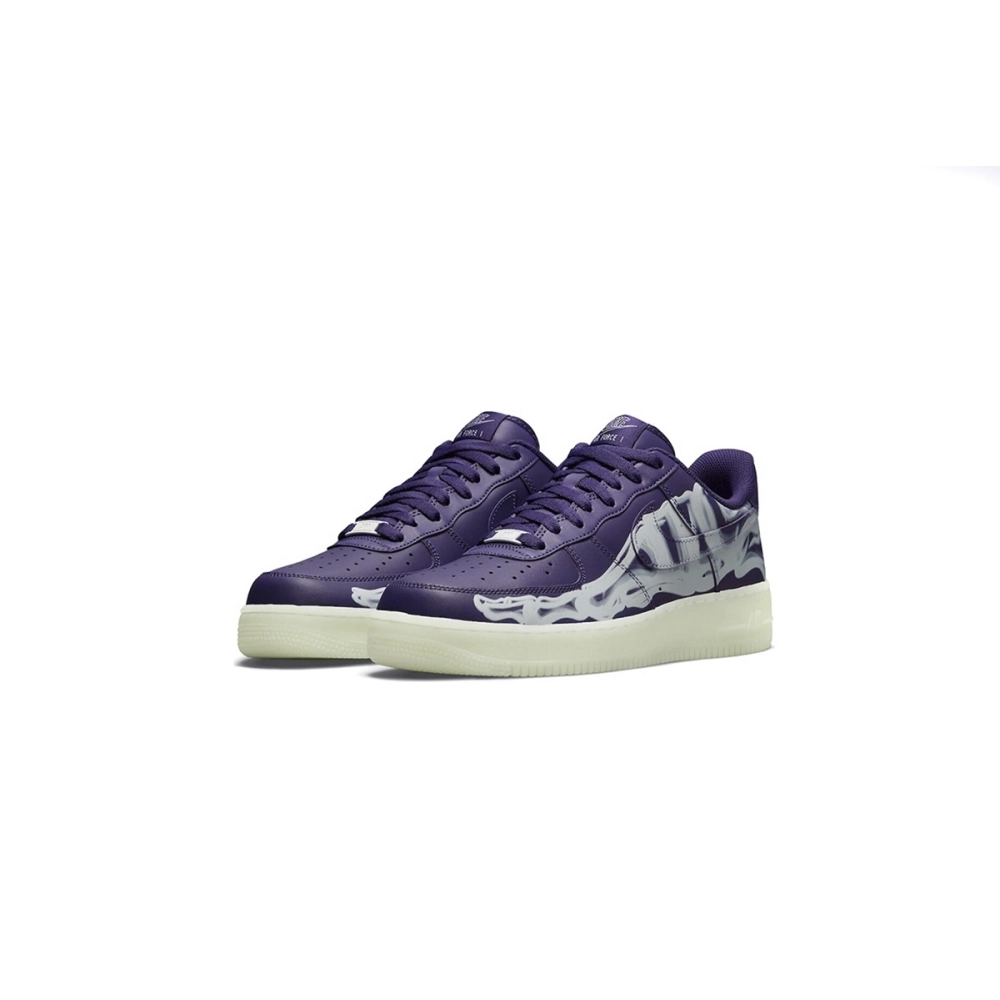 Nike Air Force 1 Low 07 QS Purple Skeleton Halloween CU8067-500
