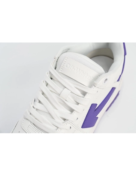 Off-White Out Of Office OOO Low Tops White Purple OMIA189F22LEA0010135