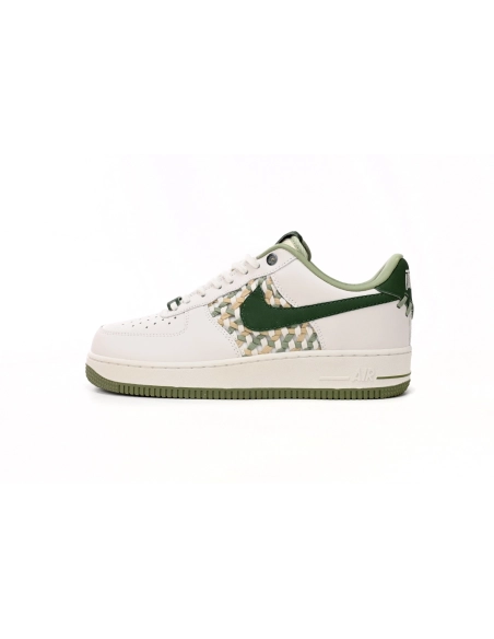 Nike Air Force 1 Low 07 Premium NAI-KE Bamboo Weave Sail Gorge Green FN0369-100