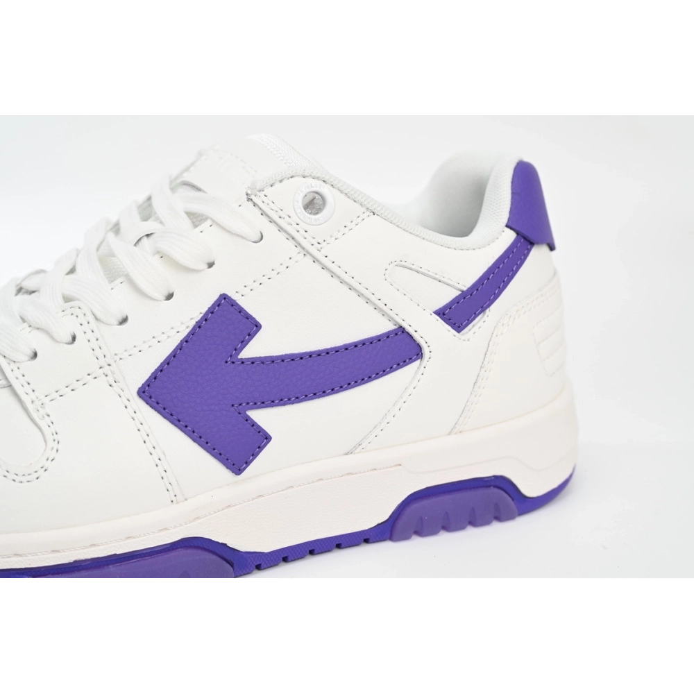 Off-White Out Of Office OOO Low Tops White Purple OMIA189F22LEA0010135