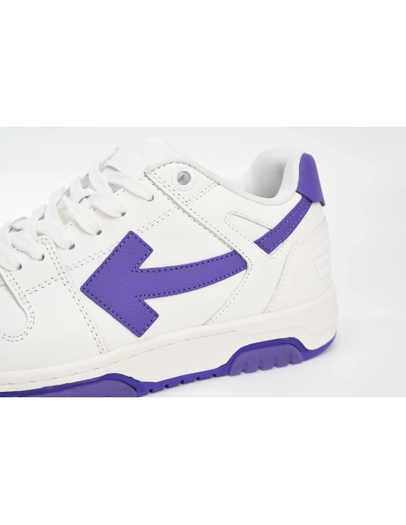 Off-White Out Of Office OOO Low Tops White Purple OMIA189F22LEA0010135