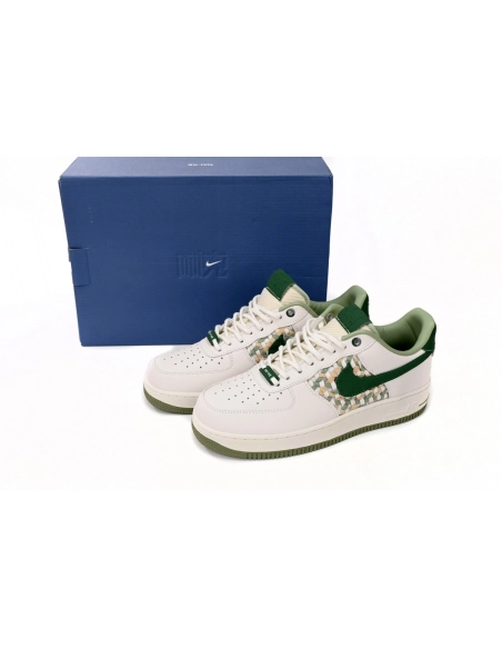 Nike Air Force 1 Low 07 Premium NAI-KE Bamboo Weave Sail Gorge Green FN0369-100