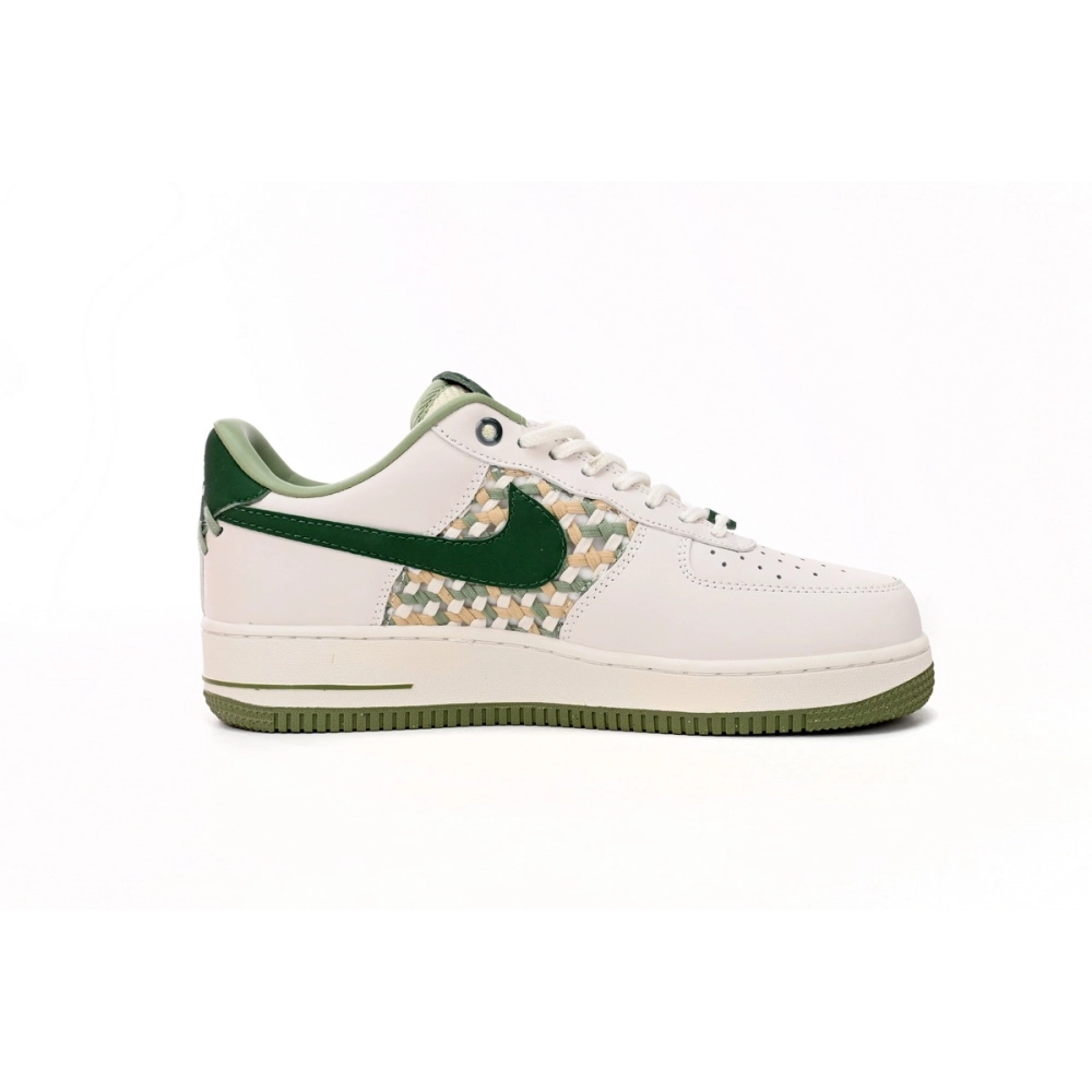 Nike Air Force 1 Low 07 Premium NAI-KE Bamboo Weave Sail Gorge Green FN0369-100