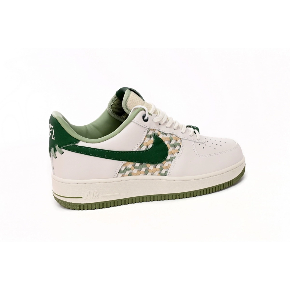 Nike Air Force 1 Low 07 Premium NAI-KE Bamboo Weave Sail Gorge Green FN0369-100