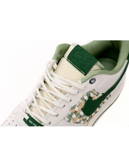 Nike Air Force 1 Low 07 Premium NAI-KE Bamboo Weave Sail Gorge Green FN0369-100