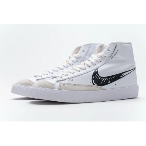 Nike Blazer Mid 77 Sketch White Red CW7580-100
