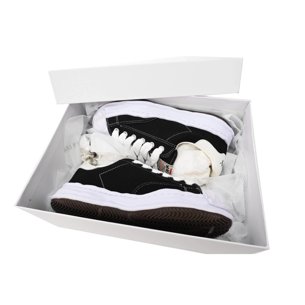 Mihara Yasuhiro Blakey OG Sole Canvas Low Black No Logo A06FW704 NO.703