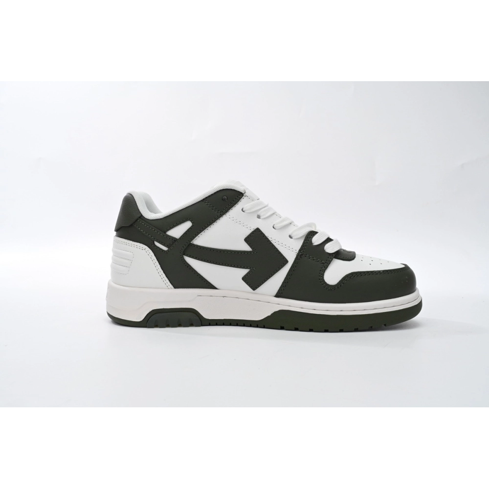Off-White Out Of Office OOO Low Tops White Green OLIA189S23LEA0015901