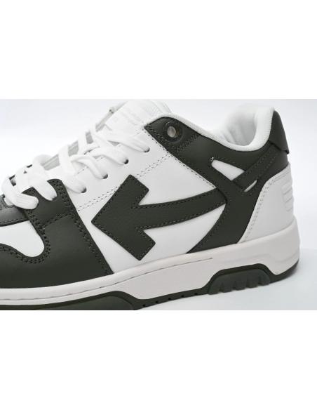 Off-White Out Of Office OOO Low Tops White Green OLIA189S23LEA0015901