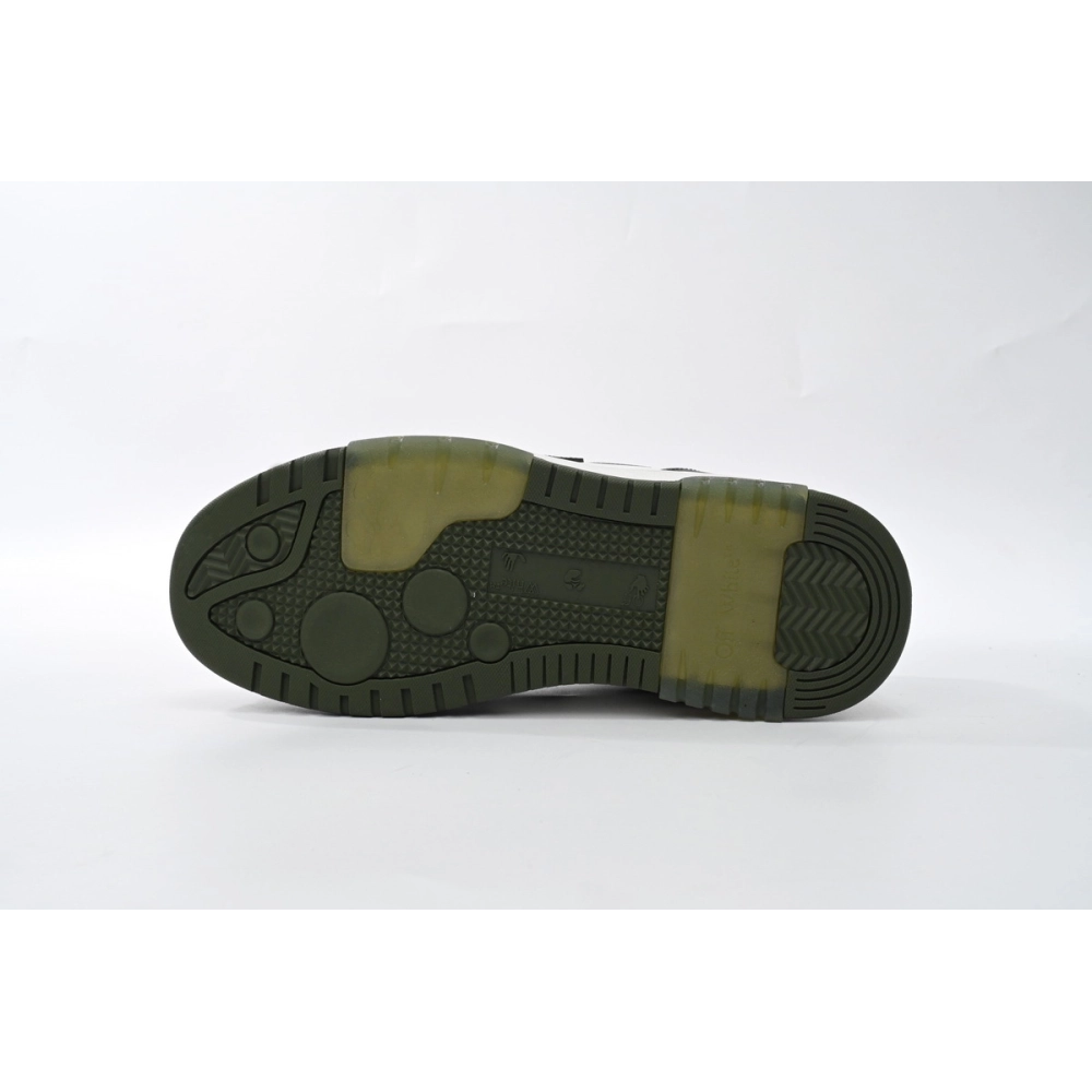 Off-White Out Of Office OOO Low Tops White Green OLIA189S23LEA0015901