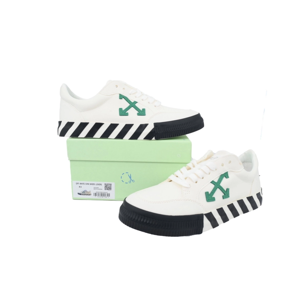 Off-White Vulc Low White Green OMIA085F22FAB0010155