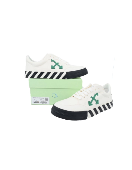 Off-White Vulc Low White Green OMIA085F22FAB0010155