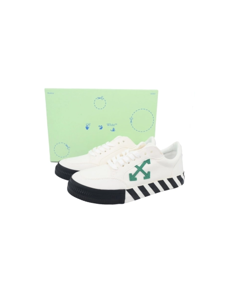 Off-White Vulc Low White Green OMIA085F22FAB0010155