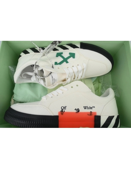 Off-White Vulc Low White Green OMIA085F22FAB0010155