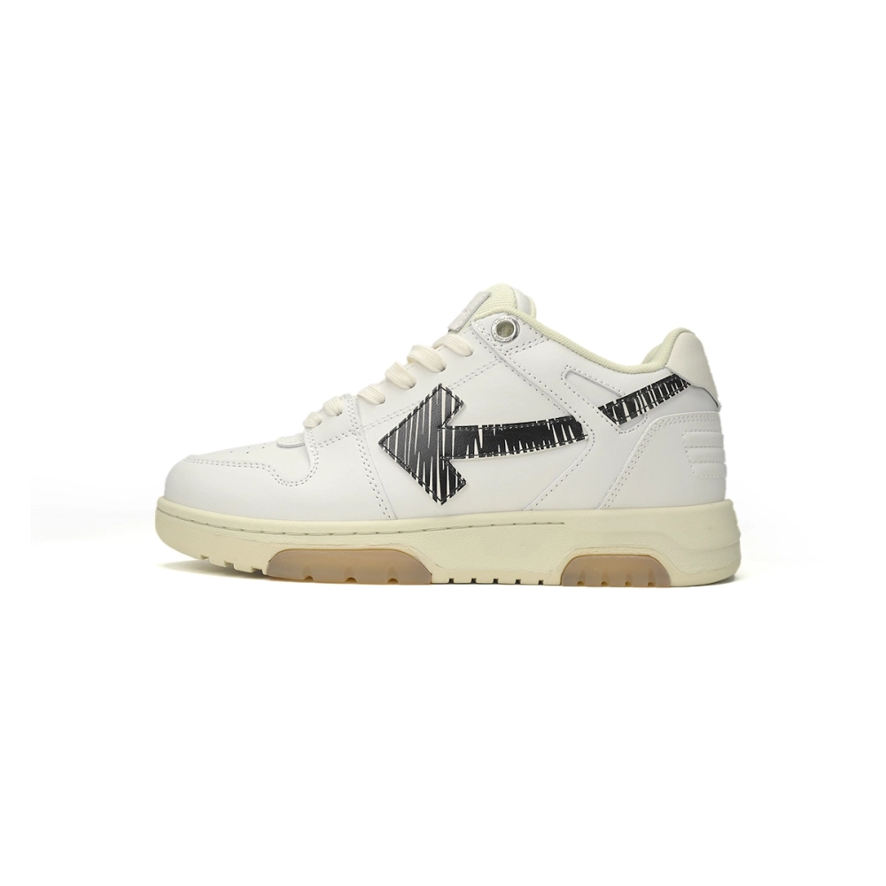 Off-White Out Of Office OOO Low Tops White Black SS21 OMIA189S21LEA0030110