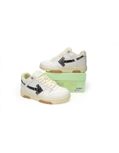 Off-White Out Of Office OOO Low Tops White Black SS21 OMIA189S21LEA0030110
