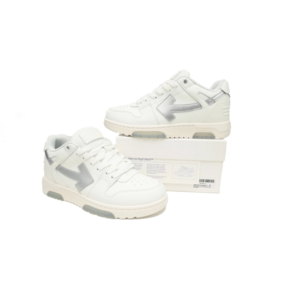 Off-White Out Of Office White White Black White Silver OMIA189F23LEA0090172