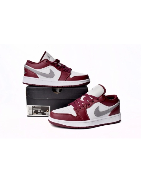 Air Jordan 1 Low White Bordeaux 553558-615