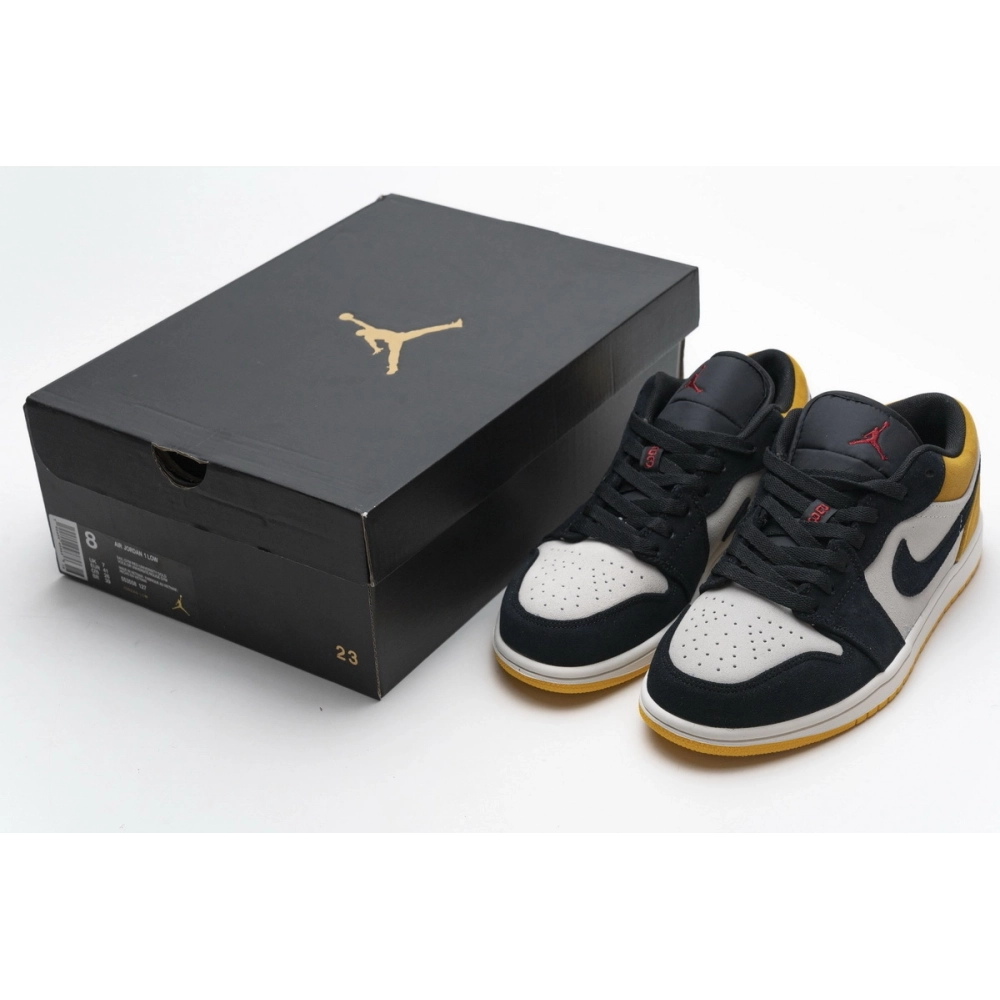 Air Jordan 1 Low Sail University Gold Black 553558-127