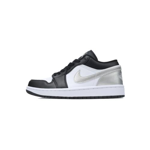 Air Jordan 1 Low Black Silver 553558-131