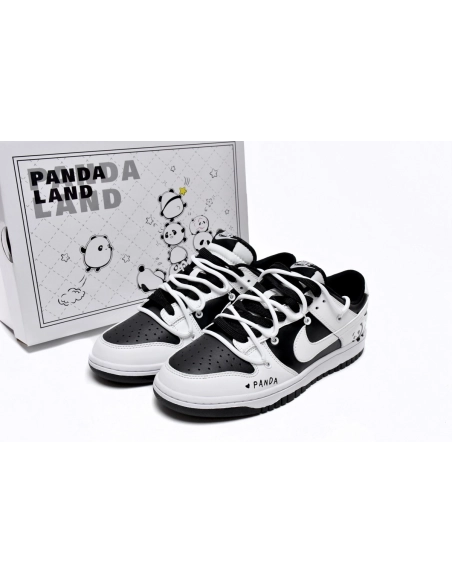 Nike SB Dunk Low Sail Panda SplCing DD1391-100 (Limited customized)