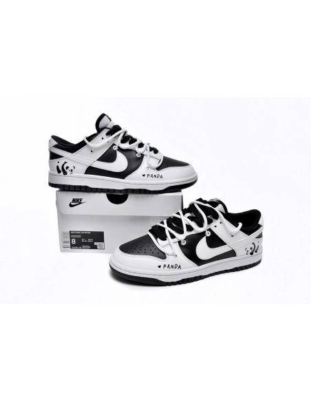 Nike SB Dunk Low Sail Panda SplCing DD1391-100 (Limited customized)