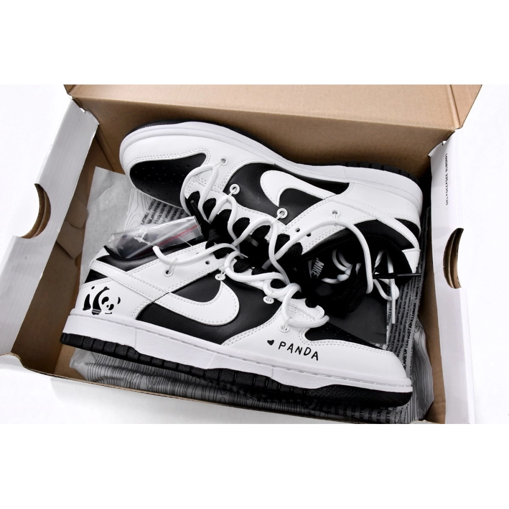 Nike SB Dunk Low Sail Panda SplCing DD1391-100 (Limited customized)
