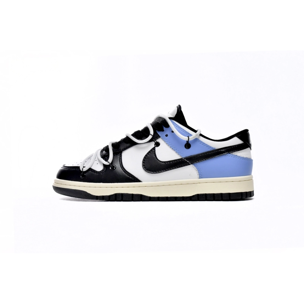 Nike SB Dunk Low Strap Black and White Blue DD1391-100 (Limited customized)