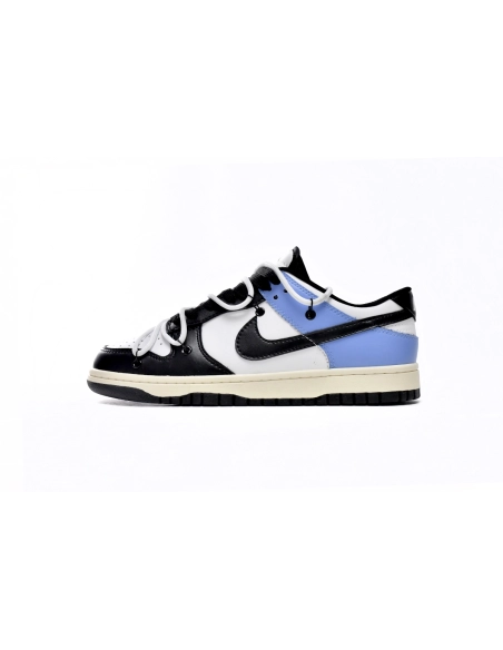 Nike SB Dunk Low Strap Black and White Blue DD1391-100 (Limited customized)