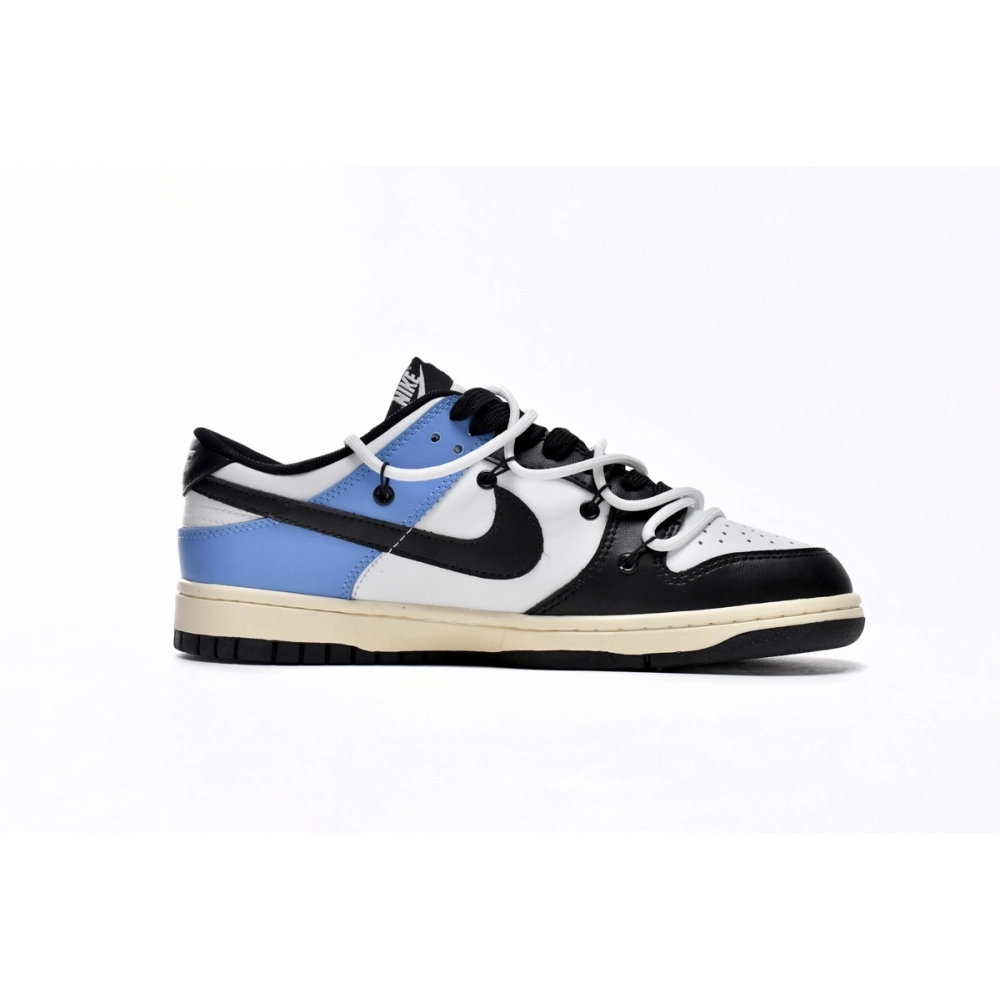 Nike SB Dunk Low Strap Black and White Blue DD1391-100 (Limited customized)