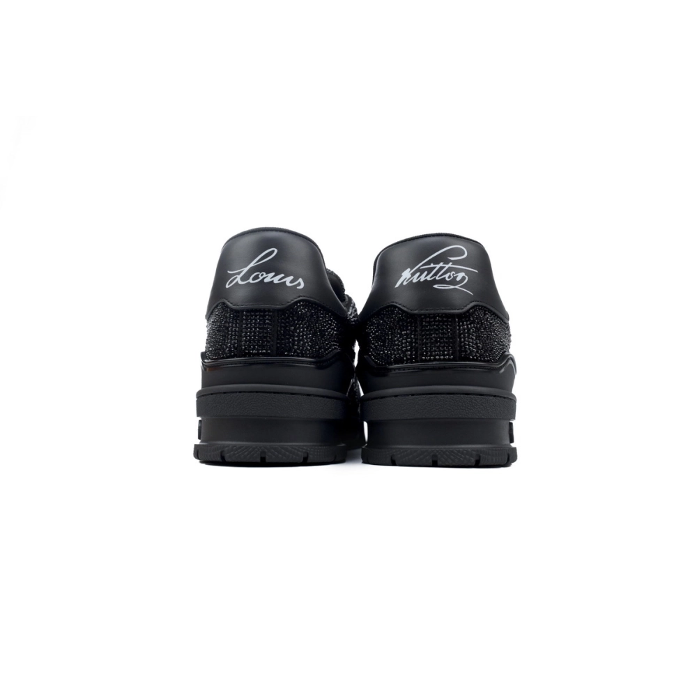 Louis Vuitton Trainer Full Black Diamond Sneakers
