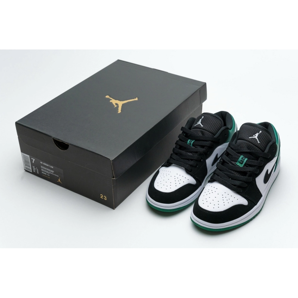 Air Jordan 1 Low White Black Mystic Green 553558-113