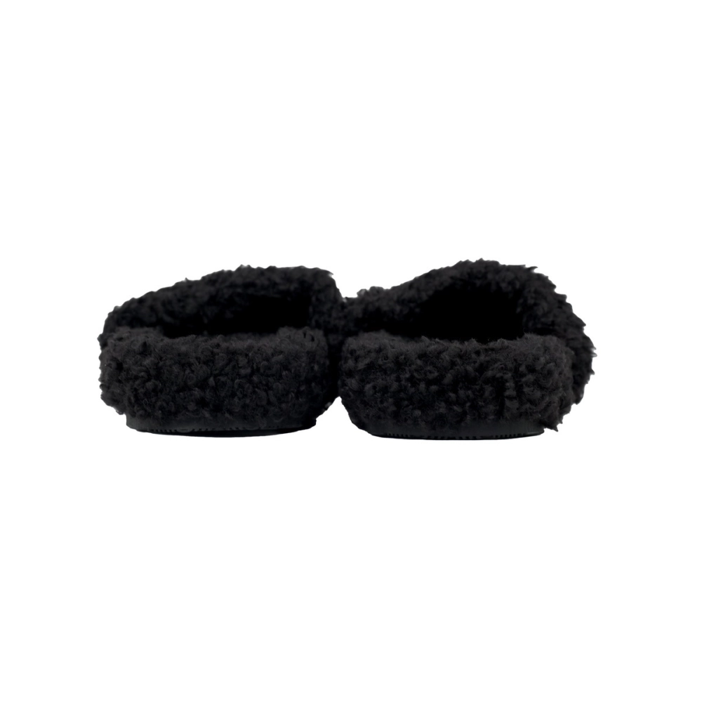 Balenciaga Cities Paris Furry Slide Black