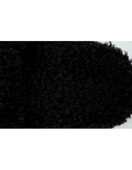 Balenciaga Cities Paris Furry Slide Black