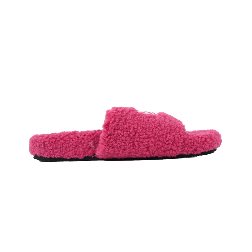 Balenciaga Cities Paris Furry Slide Bright Red