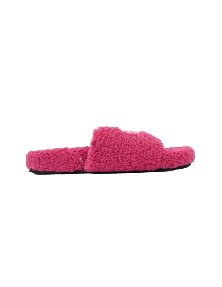 Balenciaga Cities Paris Furry Slide Bright Red