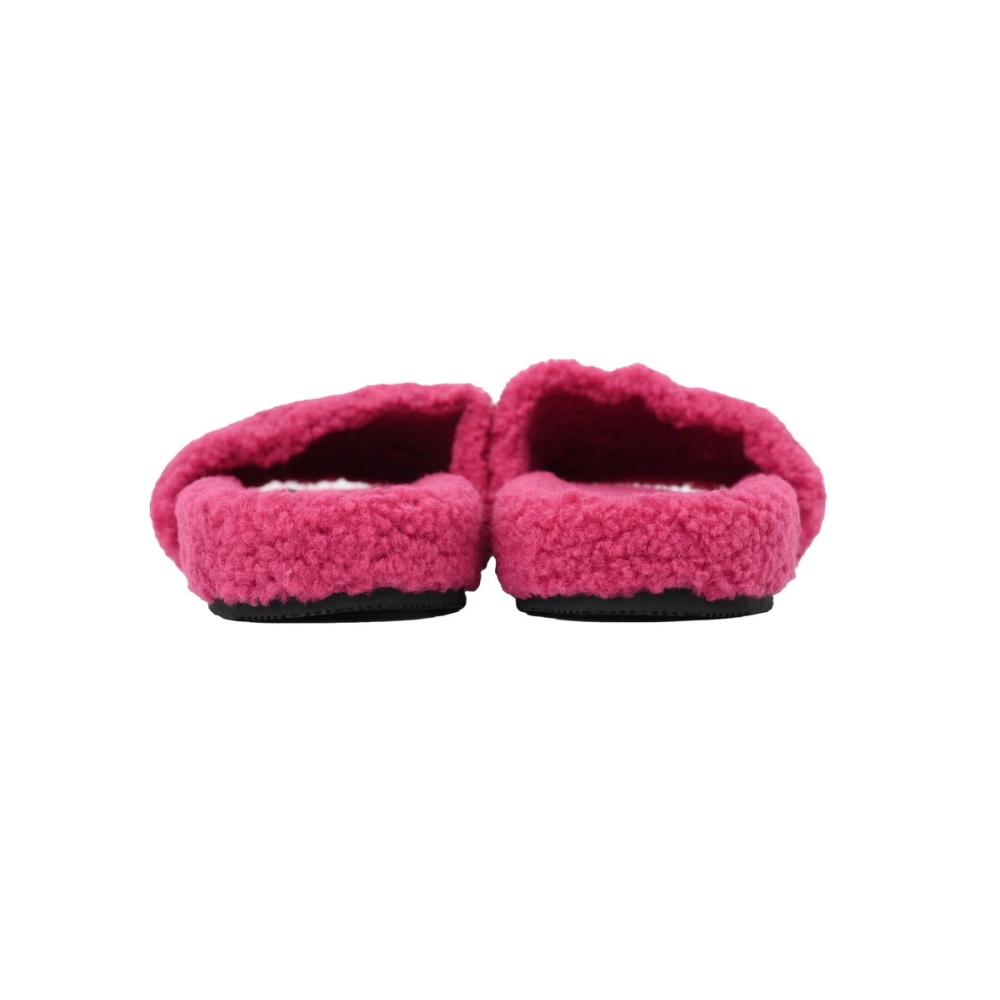 Balenciaga Cities Paris Furry Slide Bright Red