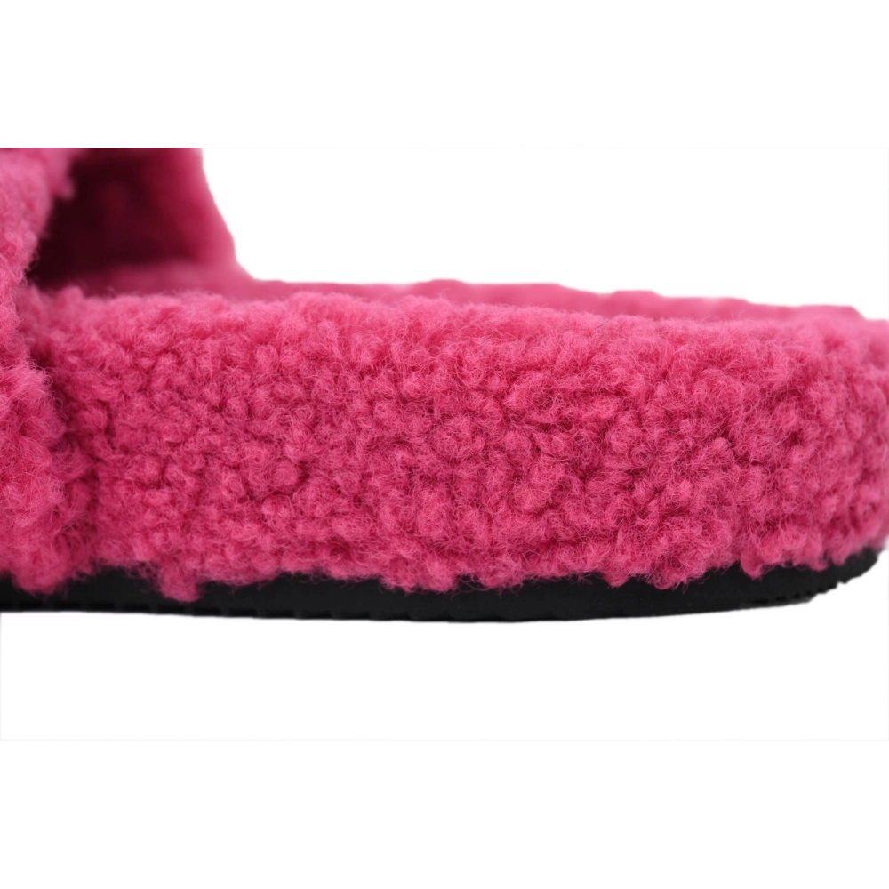 Balenciaga Cities Paris Furry Slide Bright Red