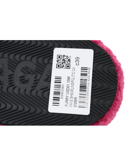 Balenciaga Cities Paris Furry Slide Bright Red