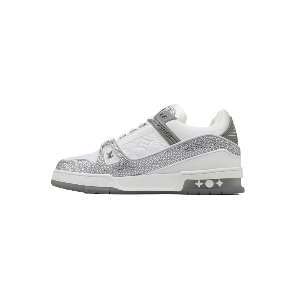 Louis Vuitton Trainer Grey White Swarovski