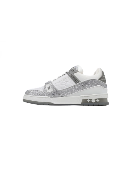 Louis Vuitton Trainer Grey White Swarovski