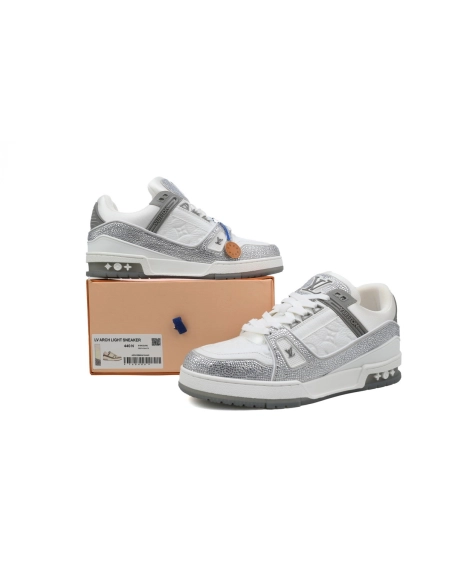Louis Vuitton Trainer Grey White Swarovski