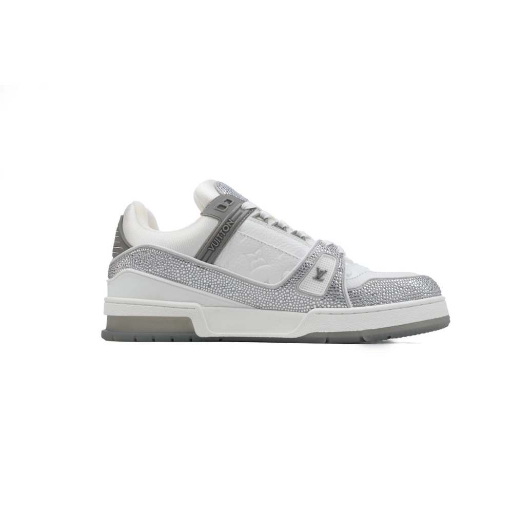 Louis Vuitton Trainer Grey White Swarovski