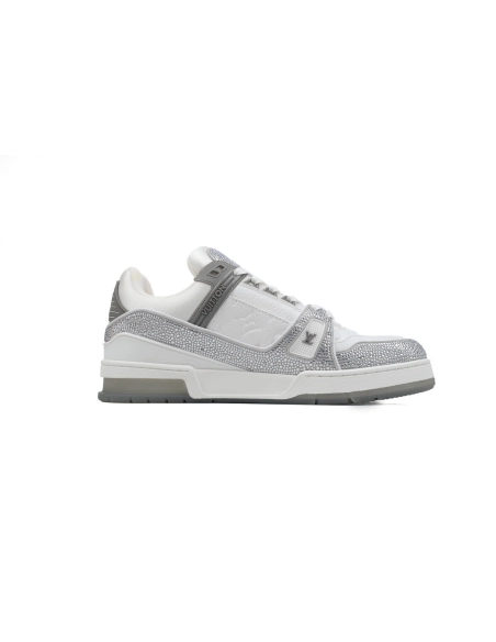 Louis Vuitton Trainer Grey White Swarovski