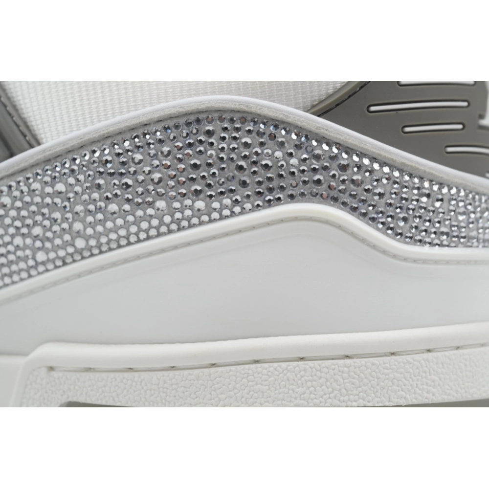 Louis Vuitton Trainer Grey White Swarovski