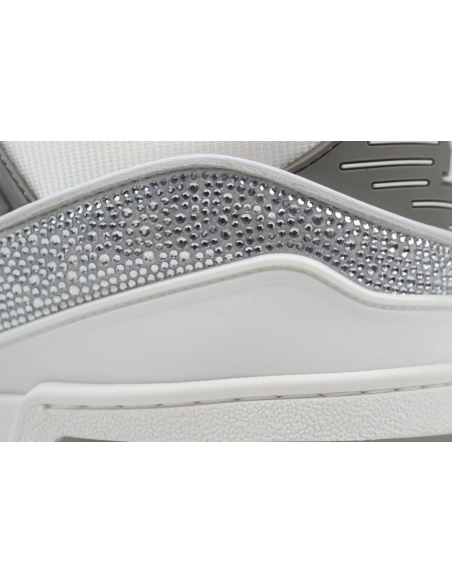 Louis Vuitton Trainer Grey White Swarovski