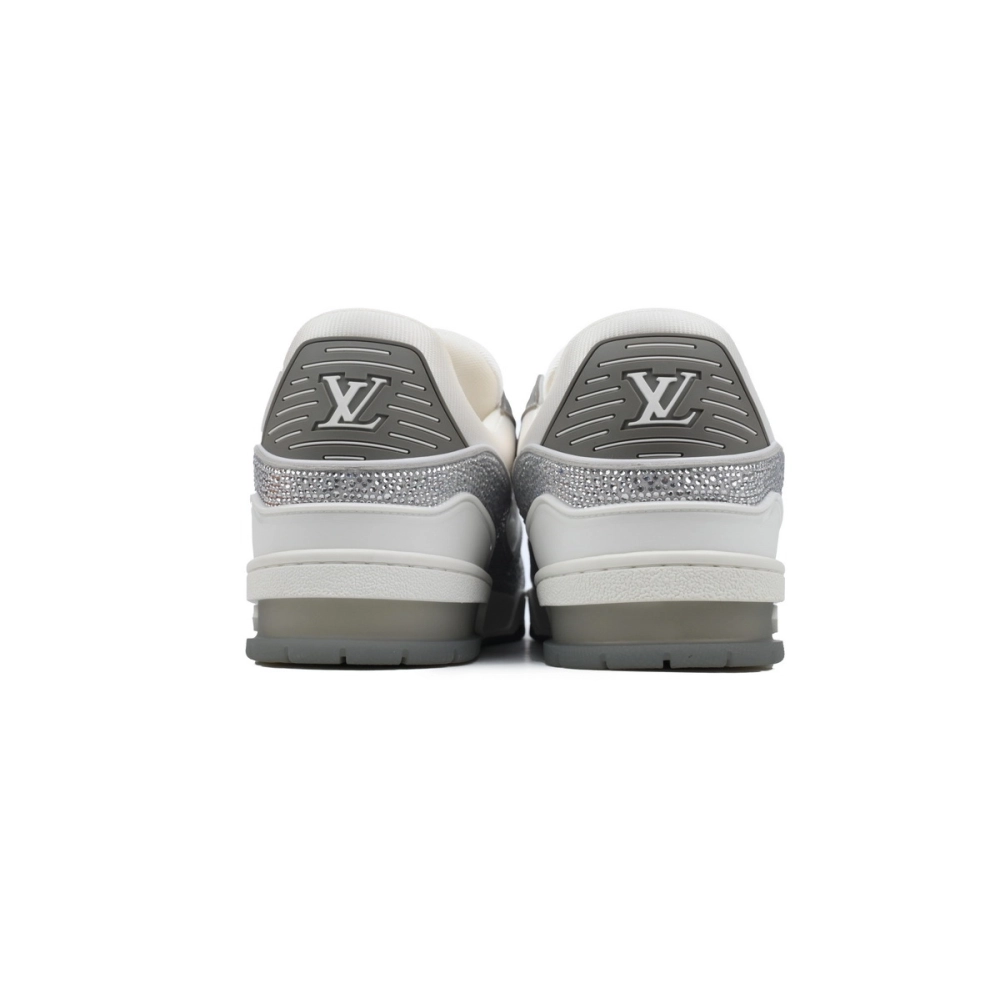 Louis Vuitton Trainer Grey White Swarovski