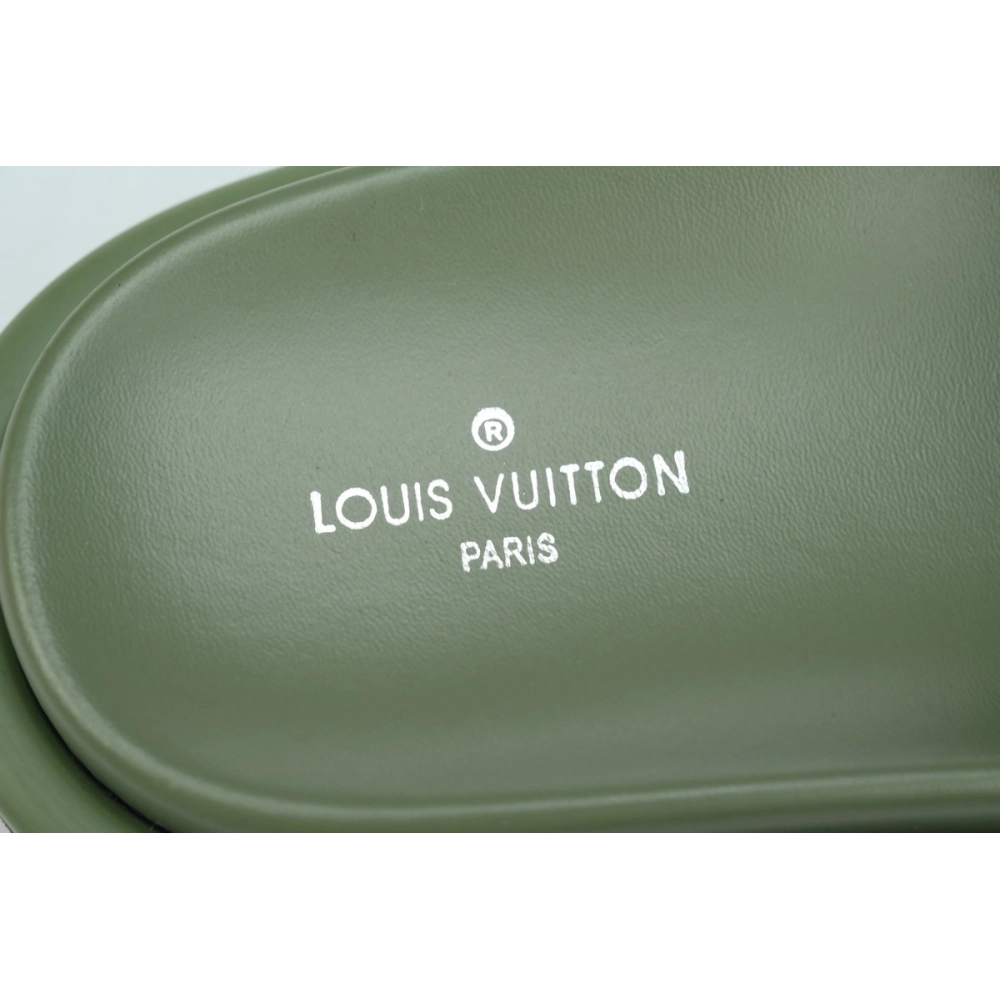 Louis Vuitton Pool Pillow Flat Comfort Mules Light Green Denim